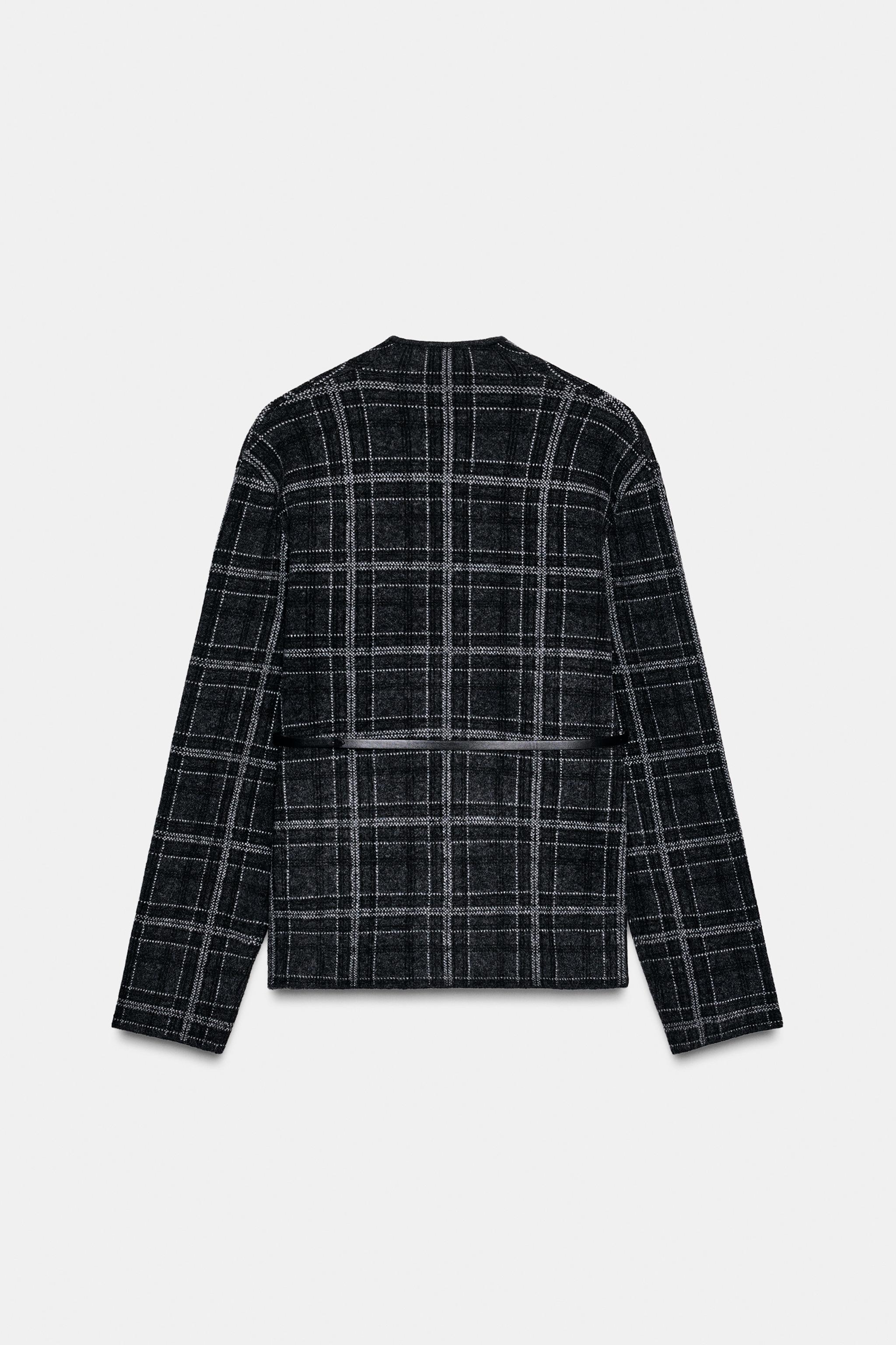 PLAID CARDIGAN WITH BELT